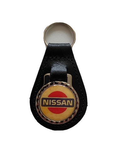 Black leather keyring fob - keyring/,