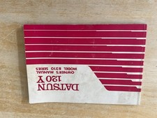 Datsun 120Y Owners Manual 1976