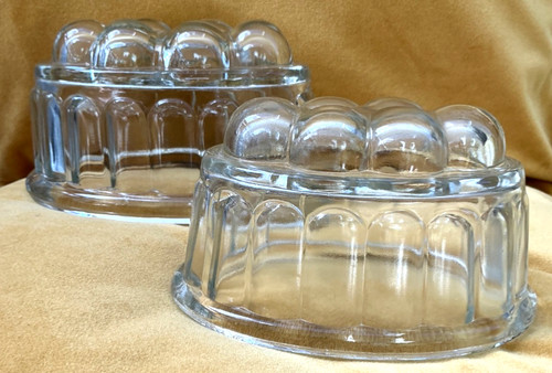 Set two vintage - clear, glass