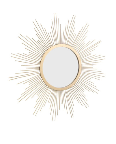 Gold round star sun burst - round,