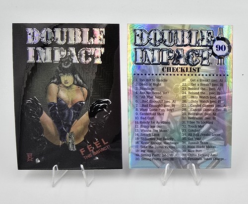 Double impact trading cards - trading,