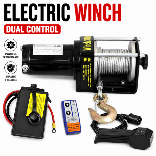 Electric winch 12v 3000lbs - 12v,