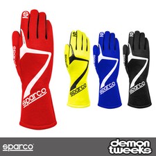 Sparco Land Race Gloves - FIA 8856-2018 Approved, Suede Palm & Finger Grips