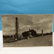 Plymouth Memorials Postcard - Postmarked 1930