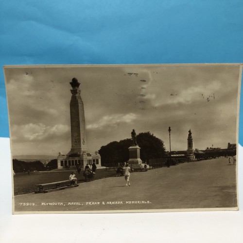 Plymouth memorials postcard - plymouth,