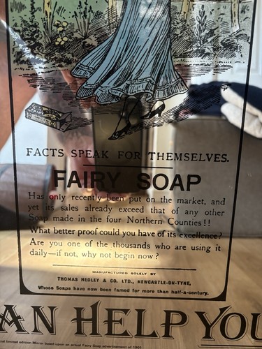 Fairy soap wooden - wooden, framed