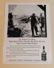 1992 Jack Daniels Workers Picture Hollow Whiskey Vintage Q Magazine Advertisemen