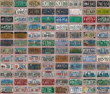 Rough Condition Some Older Types AMERICAN LICENSE PLATE Alabama Nevada Utah Box7