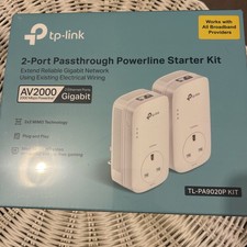 TP-Link TL-PA9020 AV2000 2-Port Gigabit Powerline Networking Adapter Kit Boxed