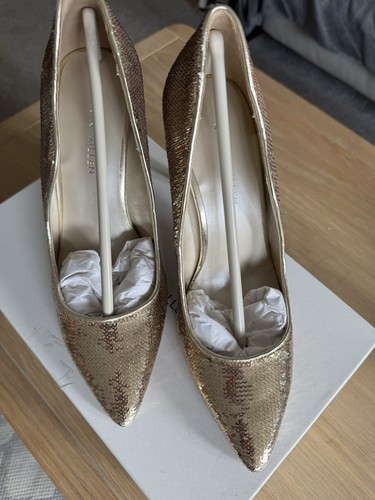 Gold sequin karen millen shoes - gold,