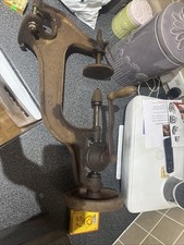 Vintage Industrial Hand Cranked Pillar Drill (Still Turns) Antique very big! 