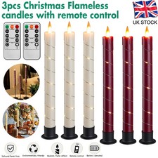 LED Flameless Taper Candles Battery Operated Fake  for Christmas Wedding Home