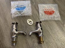 Pegler Performa Pillar Spring Basin Taps Hot & Cold Water Non-Concussive 876 New