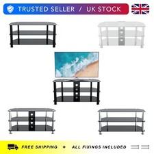 Glass TV Floor Stand Unit, Up