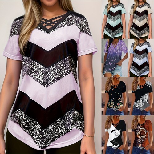 Women summer cross neck - women's, v-neck