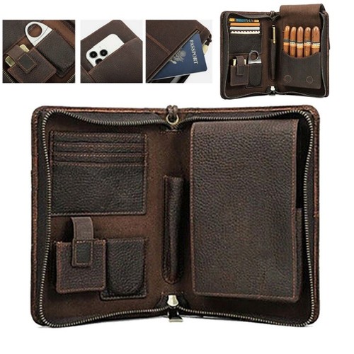 Genuine leather humidor - genuine, 5