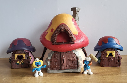 Smurfs mushroom houses bundle - mushroom,