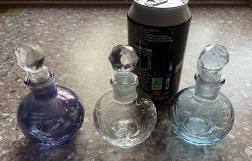 Set vintage glass perfume - set, 3
