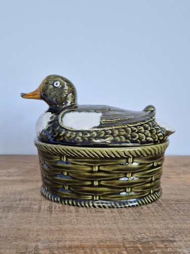 Ceramic duck terrine vintage - ceramic,