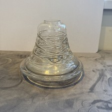 Yankee Candle Clear Swirl Glass Shade & Plate For Large & Medium Candle