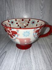 Tesco Stoneware Floral Footed Initial Mug B Excellent Condition