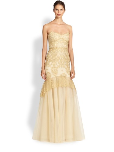 Marchesa notte gold sequin - notte,