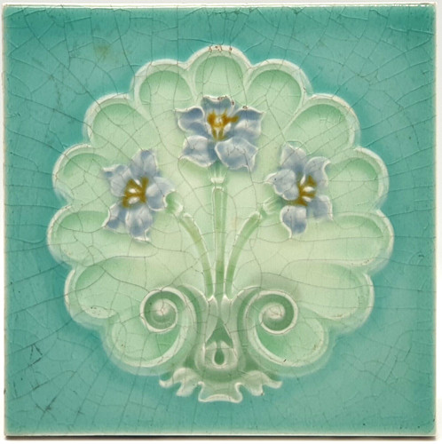 Antique fireplace tile - antique,
