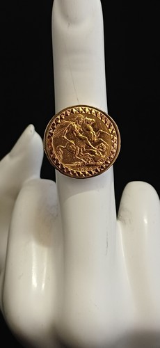 1890 full sovereign ring - full, with