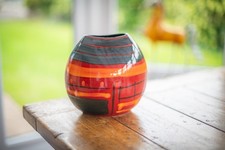 Vintage - Poole Pottery - Purse Shape Art Vase - Signed by Barbara Rae - Rare