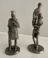 1979 Franklin Mint PEWTER FIGURES SCROOGE CRATCHIT TIM CHRISTMAS CAROL DICKENS