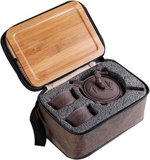 Yixing Teapot Set - Handmade Chinese Purple Clay Teapot - Healthy Travel Kongfu
