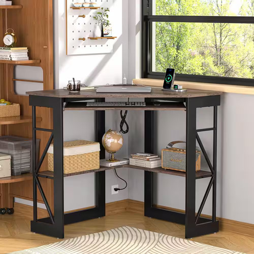 Corner computer desk - computer, with