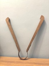 Vintage Mid-Century Traditional Wooden Laundry Tongs
