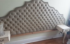 Vintage French Style Headboard & Sid Tables. please read description 