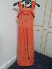 Ladies Cotton Kaftan Long Maxi Dress Summer Beach Holiday Flower Dress One Size