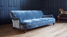 George Smith Large Jules Sofa to order in Designers Guild Velvet, Linen or Wool