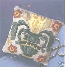 Vase Pin Cushion Crewel