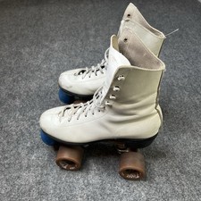 Vtg Pacer Crown White Leather