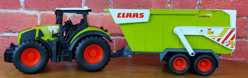 Toy tractor trailer set - tractor,