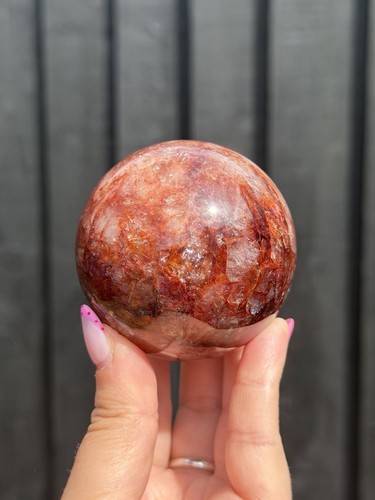 Fire quartz sphere crystal - quartz,