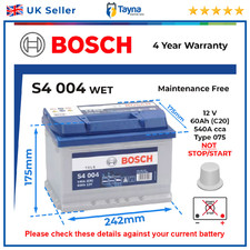 Car Battery S4004 Bosch 075