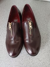 Ladies Down To Earth Burgundy  Zip Up Shoes Size 4 Made in Germany VGC