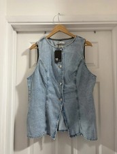 Women's Blue Denim Waistcoat