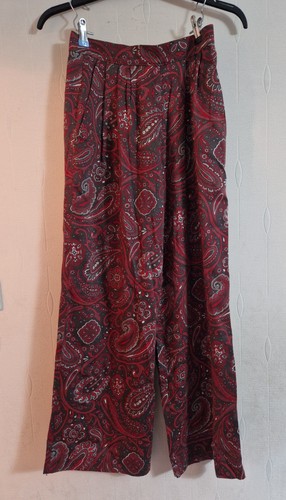 Alexon red paisley wide leg - alexon, wide-leg