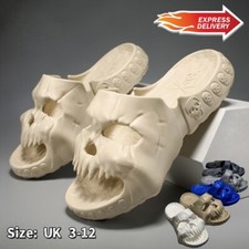 Men/Women Fashion Skull Slippers Fun Slides Non Slip Eva Beach Sandals Slides