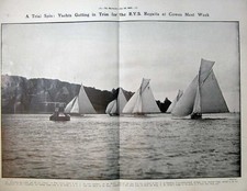 Original Old Antique Print