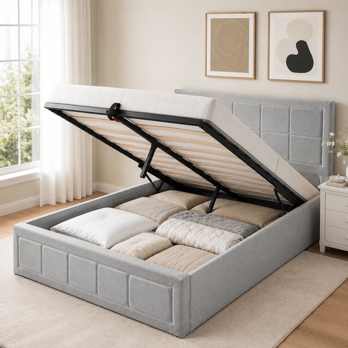 4ft6 double fabric - 4ft6, upholstered
