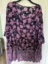 Evans floral tunic top size - floral,