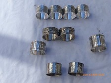 10 SILVER PLATE NAPKIN RINGS -
