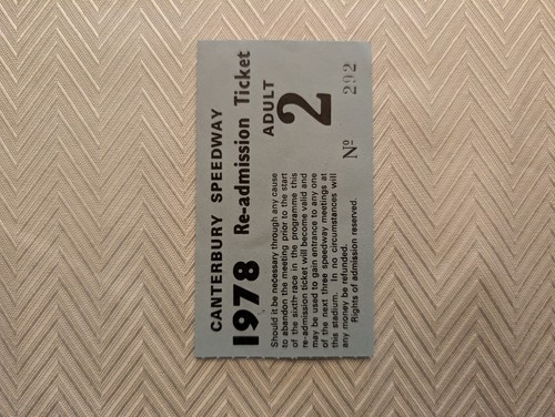 Canterbury speedway ticket - canterbury, my